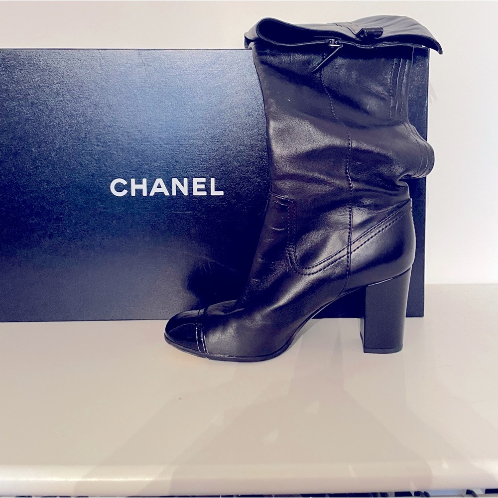 Chanel over the knee boots